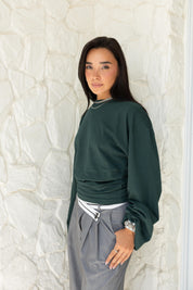 Hourglass Long Sleeve In Emerald Green
