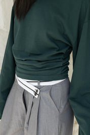 Hourglass Long Sleeve In Emerald Green