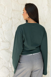 Hourglass Long Sleeve In Emerald Green