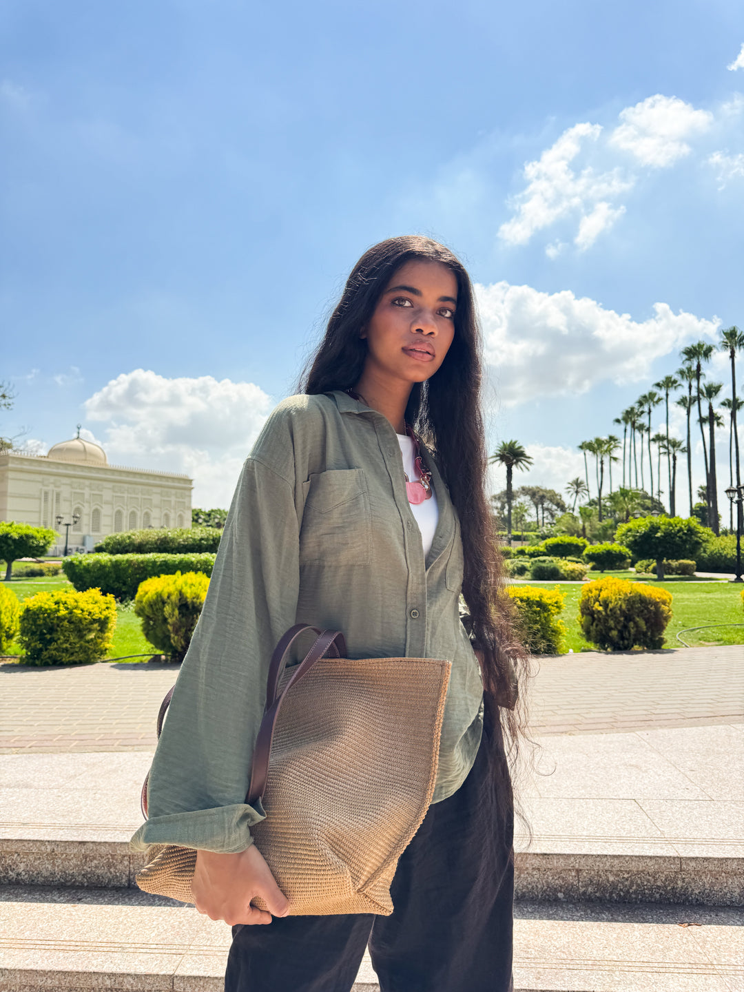 The Linen Shirt In Olive
