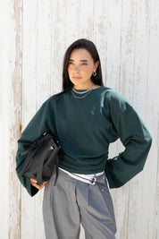 Hourglass Long Sleeve In Emerald Green