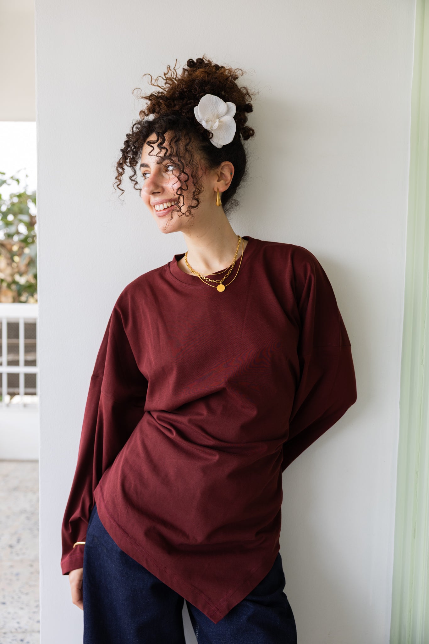 Girlie Blouse In wine