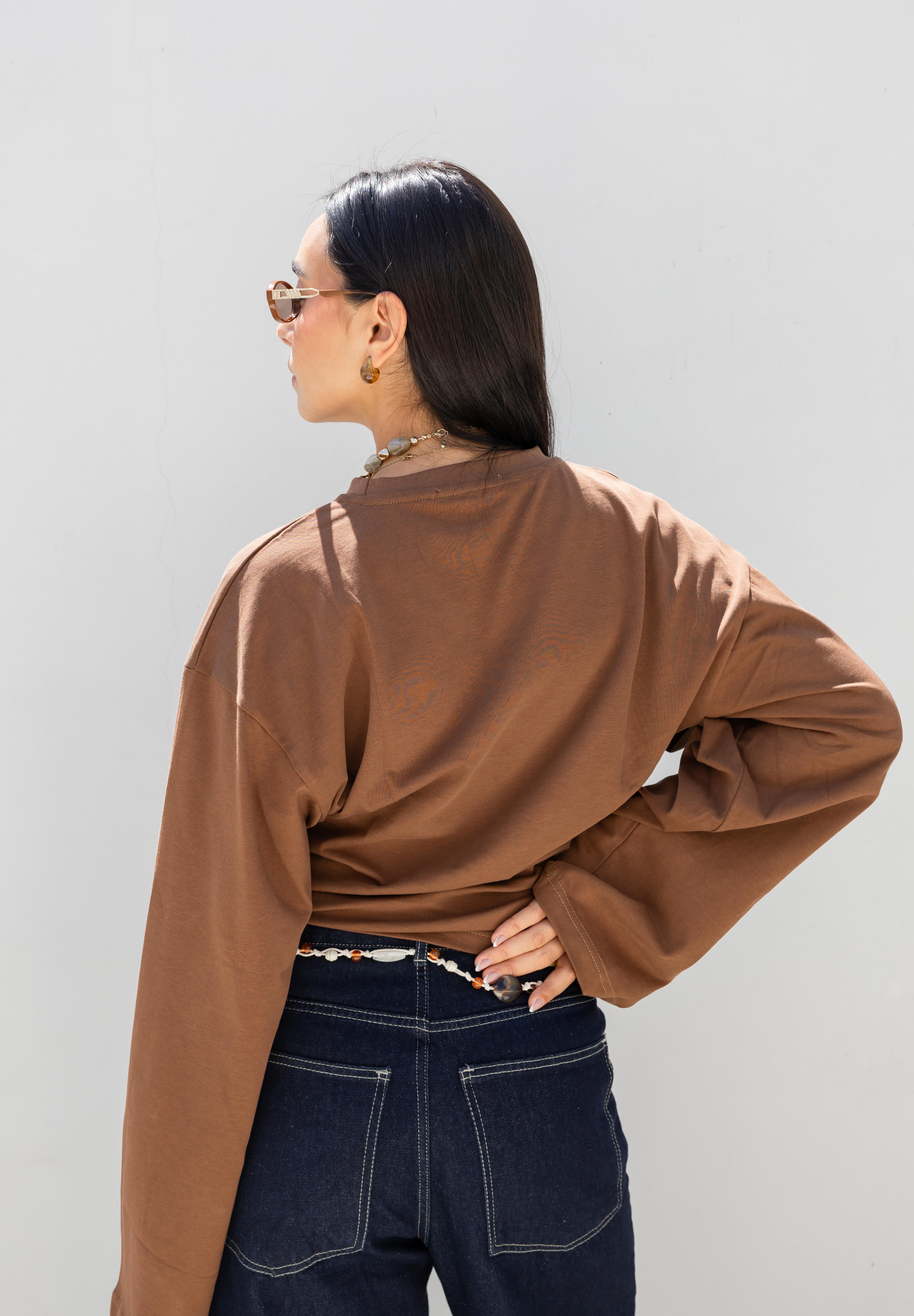 Hourglass Long Sleeve In Camel