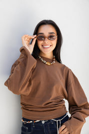 Hourglass Long Sleeve In Camel