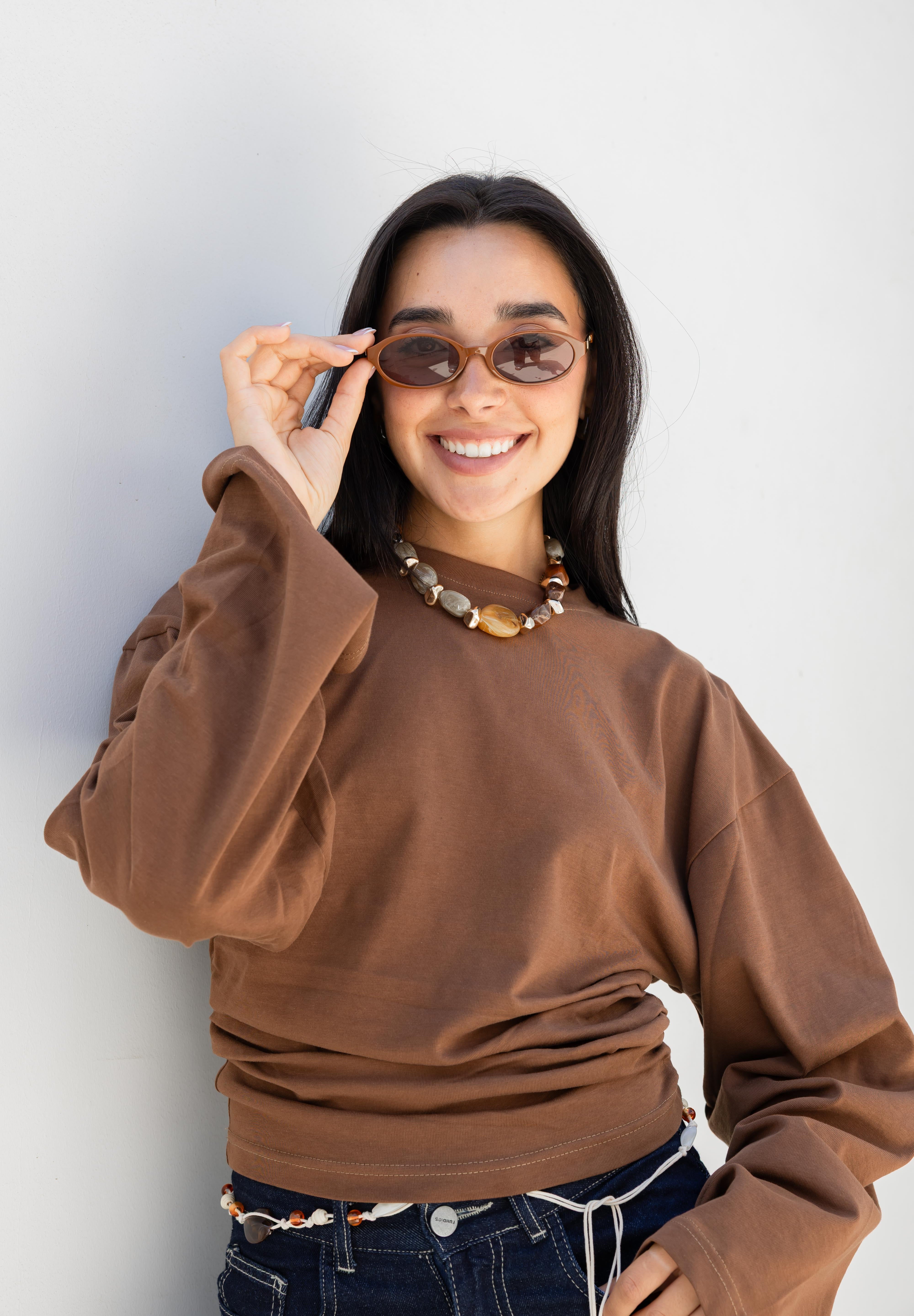 Hourglass Long Sleeve In Camel