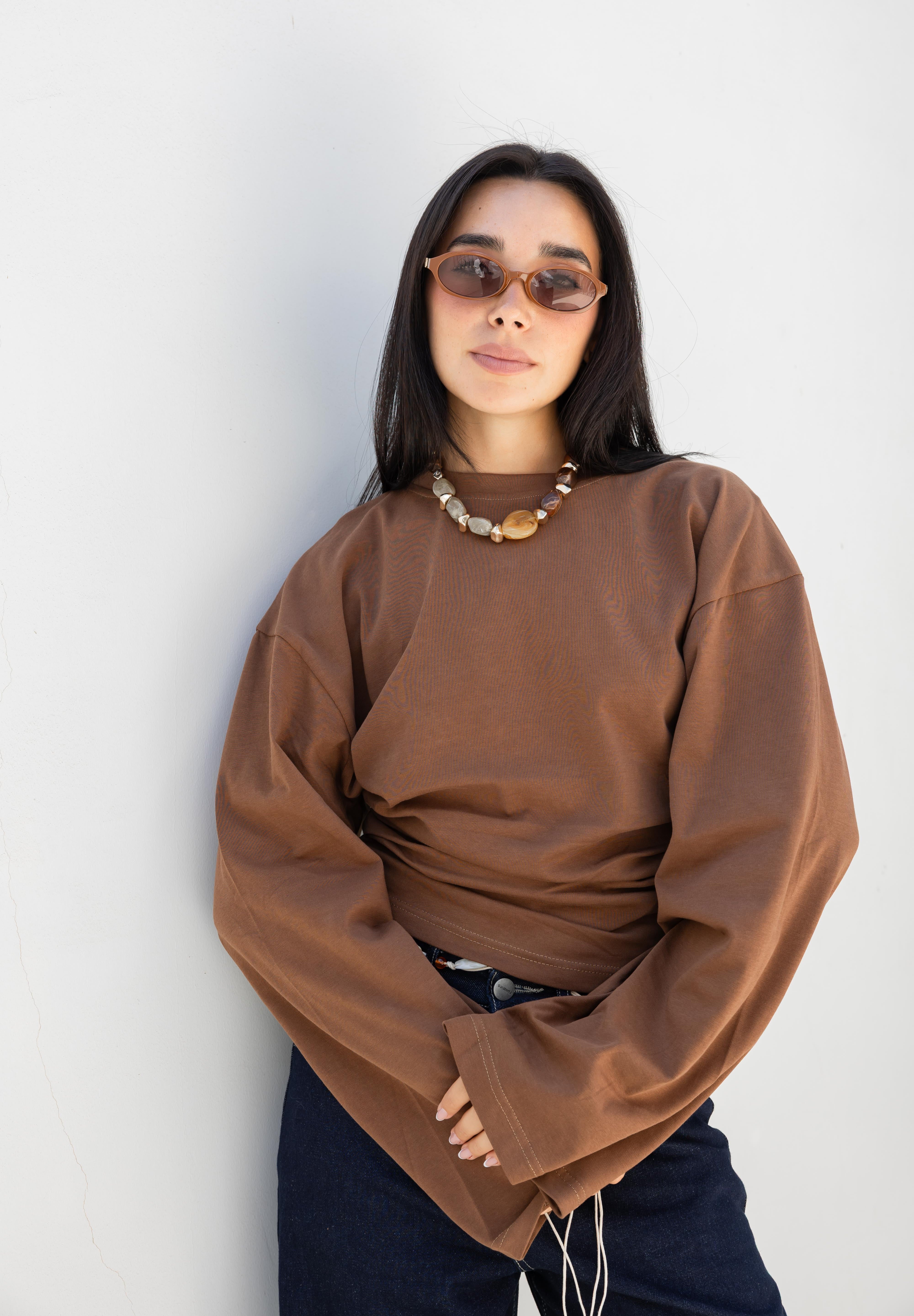 Hourglass Long Sleeve In Camel