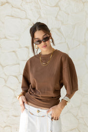 Hourglass Short Sleeve In Camel