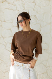 Hourglass Short Sleeve In Camel
