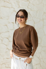 Hourglass Short Sleeve In Camel