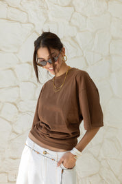 Hourglass Short Sleeve In Camel