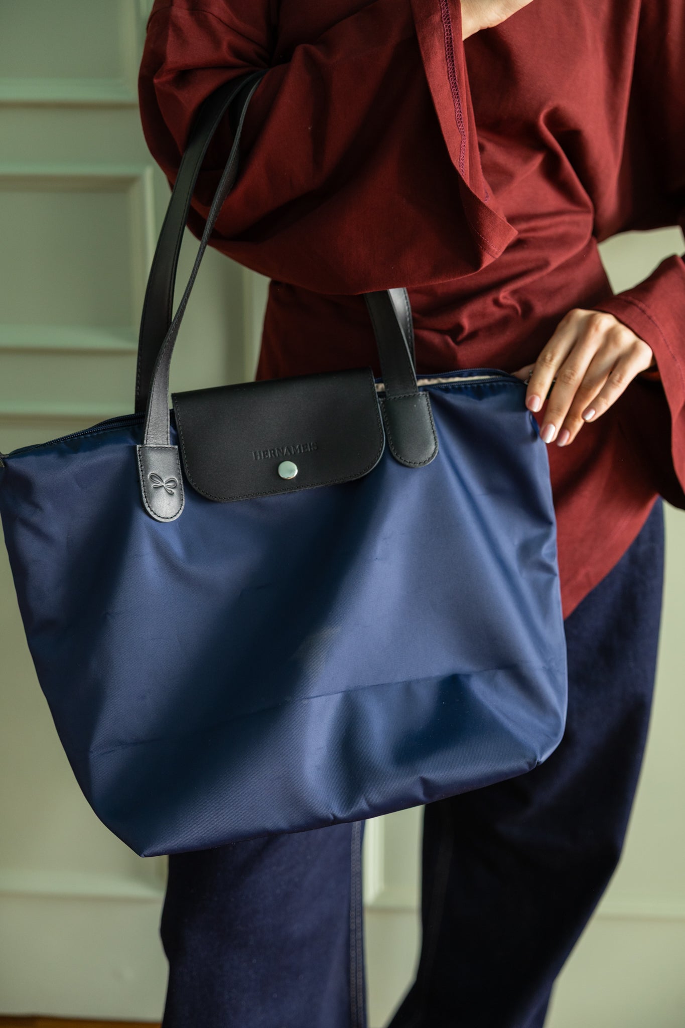 Long Day Bag In Navy Blue