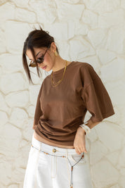 Hourglass Short Sleeve In Camel