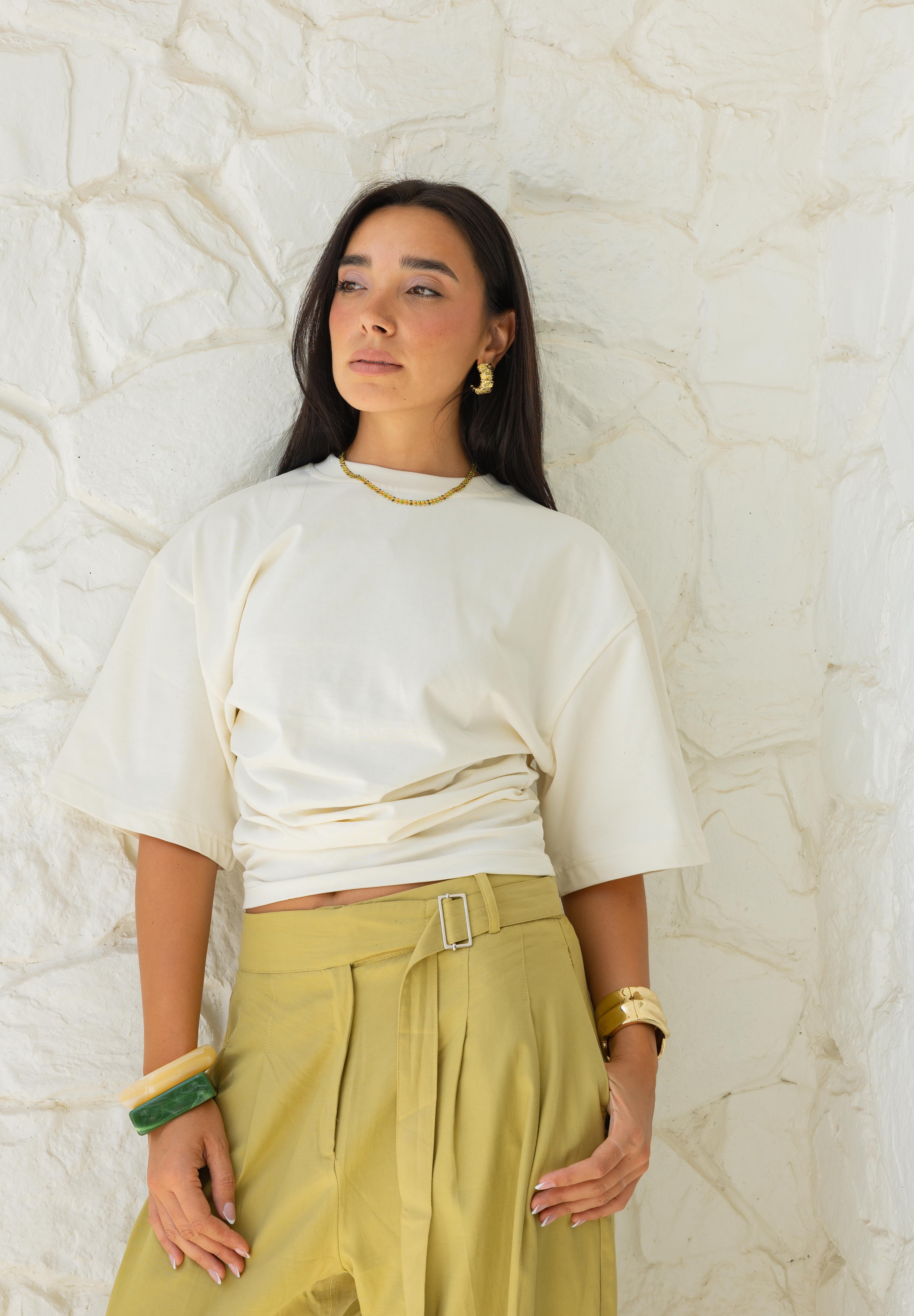 Hourglass Short Sleeve In Cream