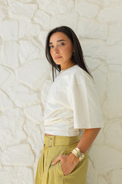 Hourglass Short Sleeve In Cream