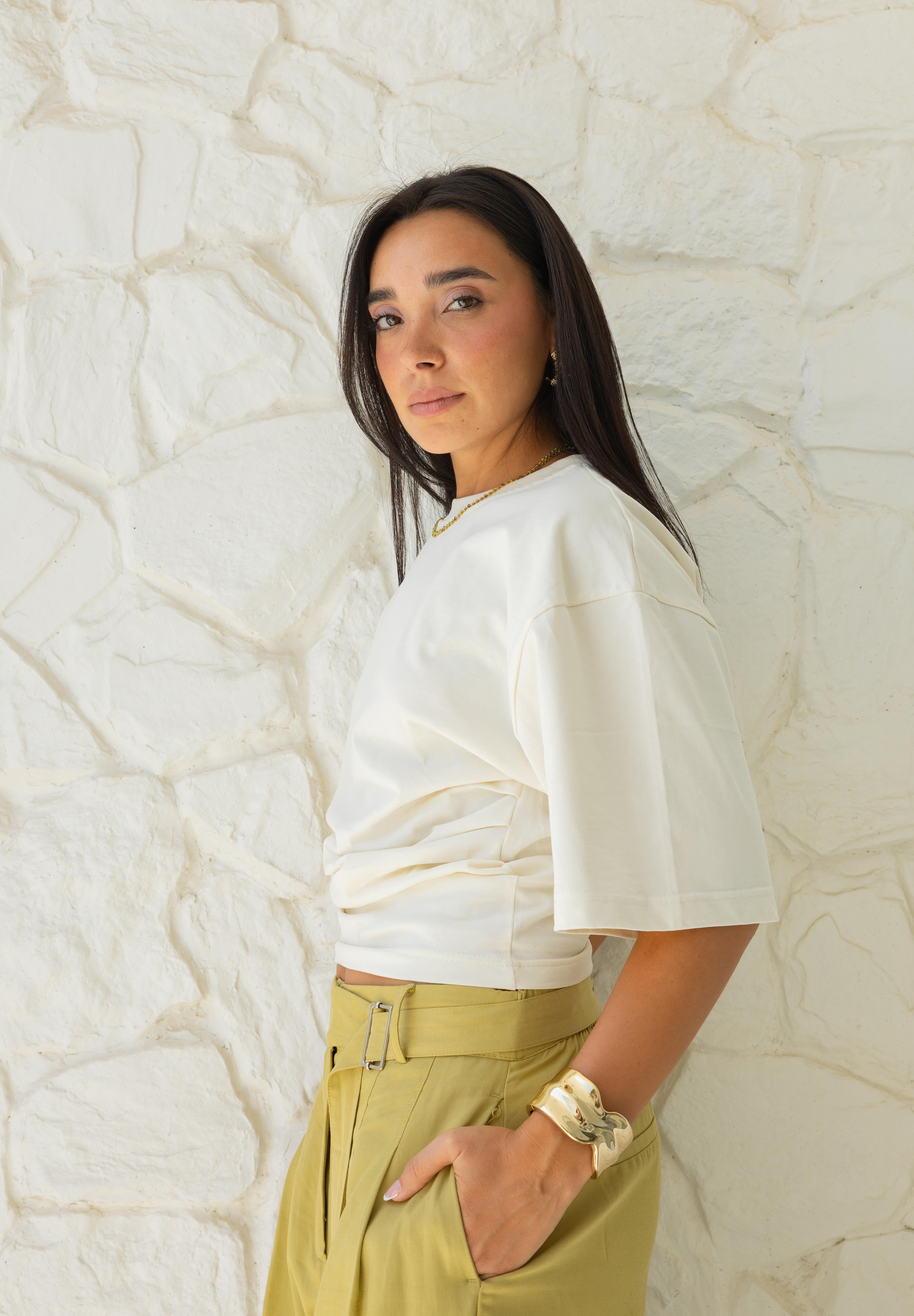 Hourglass Short Sleeve In Cream