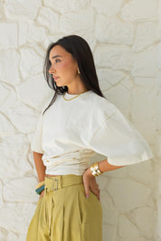 Hourglass Short Sleeve In Cream