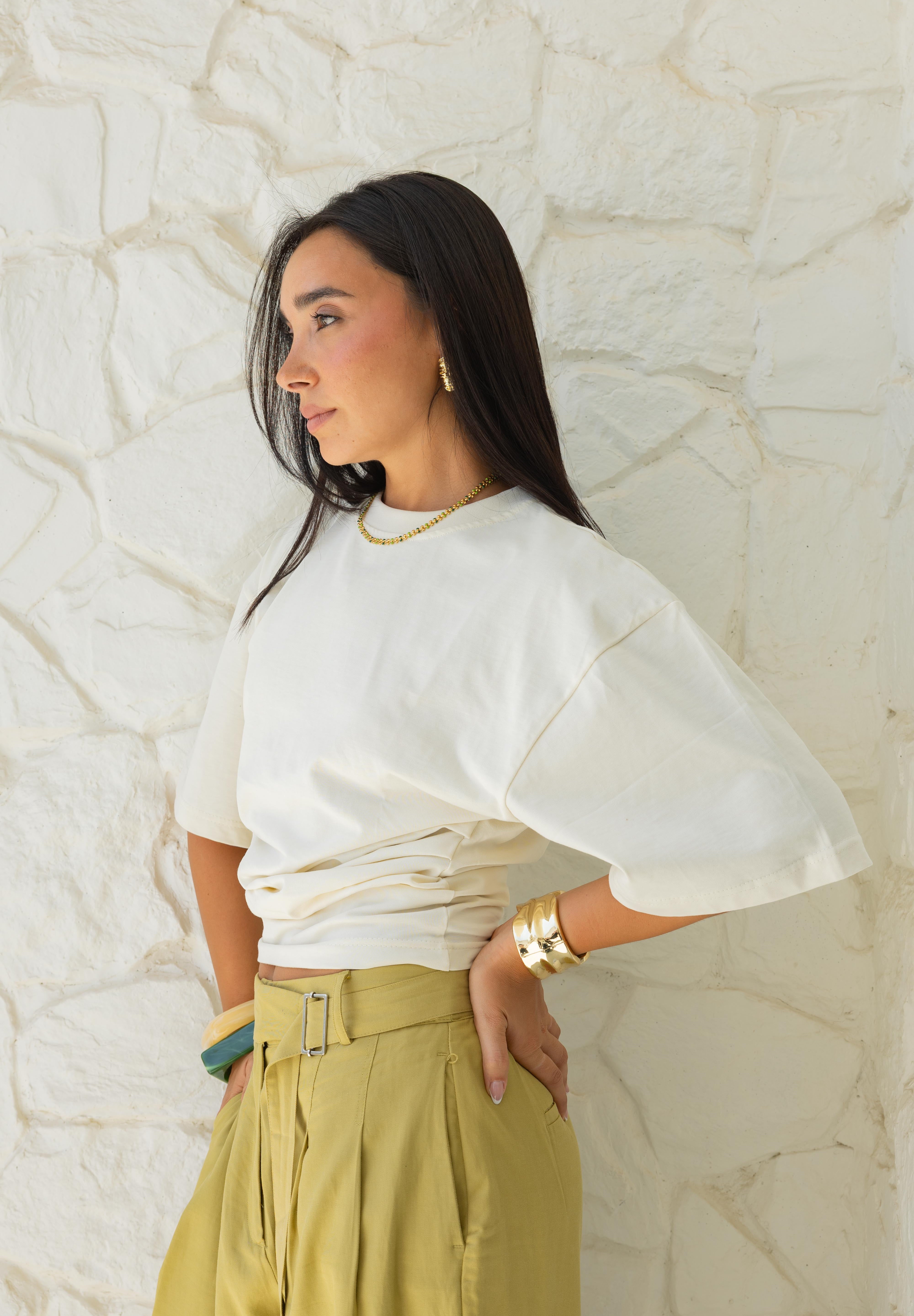 Hourglass Short Sleeve In Cream