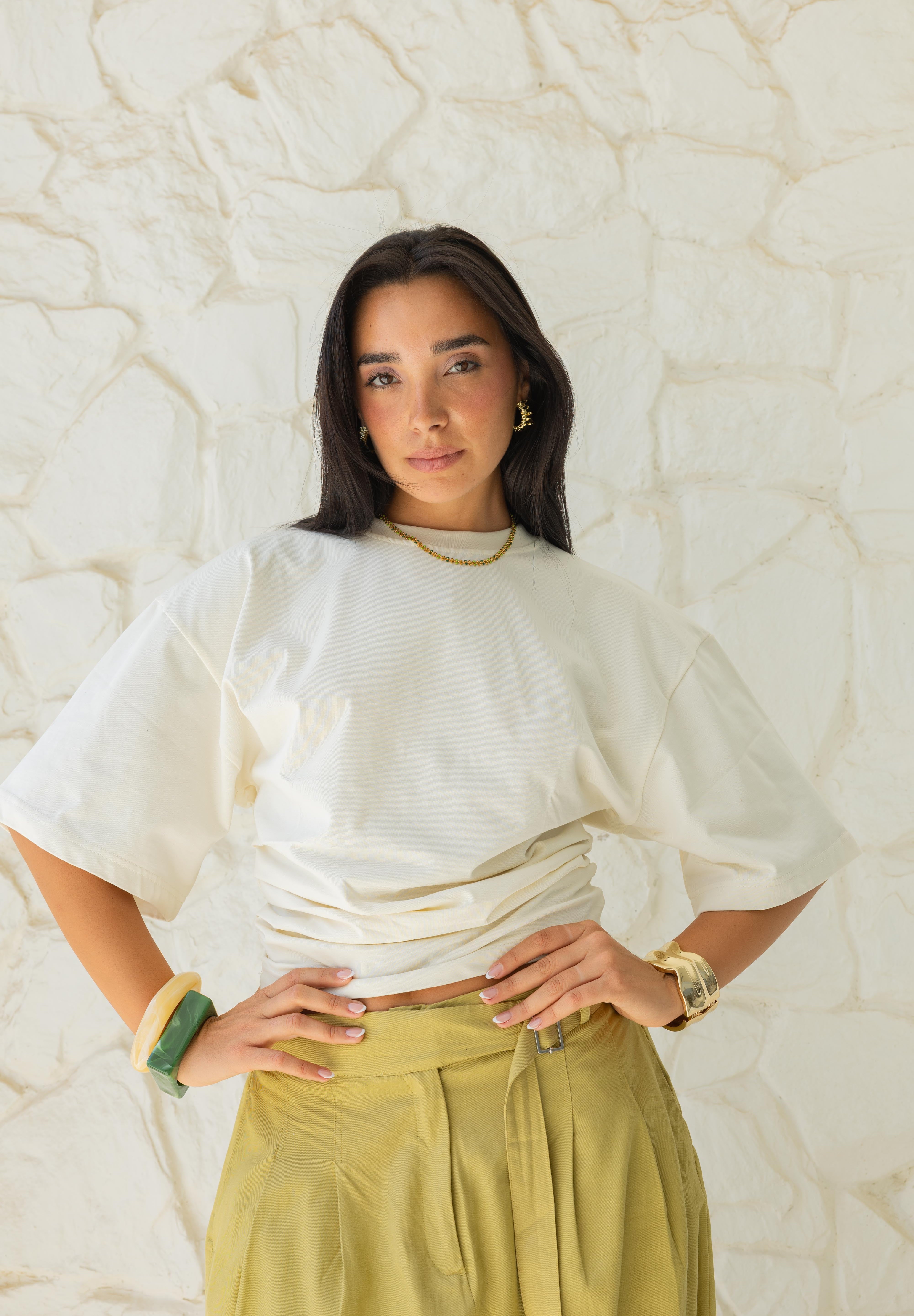 Hourglass Short Sleeve In Cream