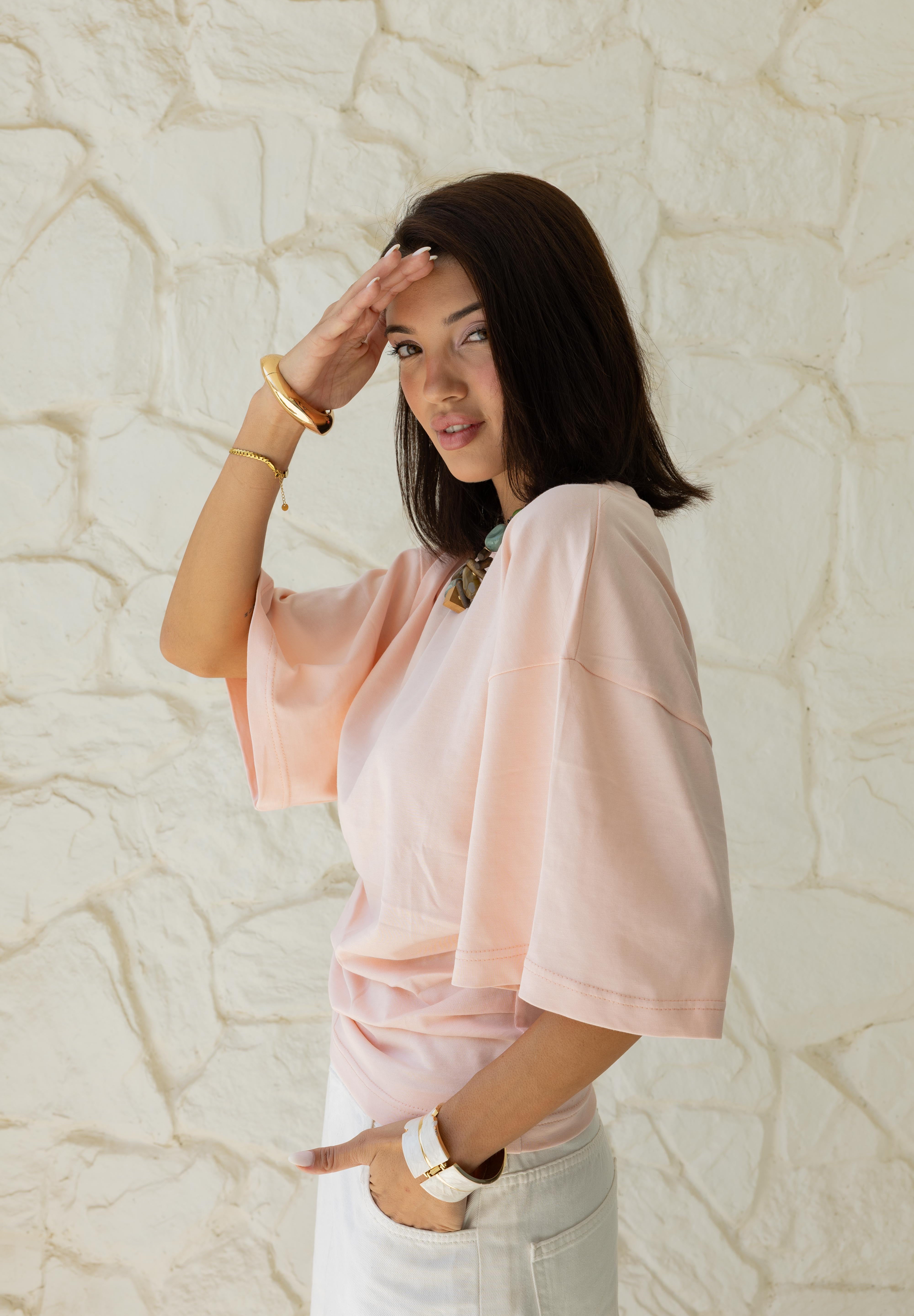 Hourglass Short Sleeve In Pink