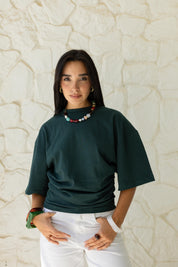 Hourglass Short Sleeve In Emerald Green