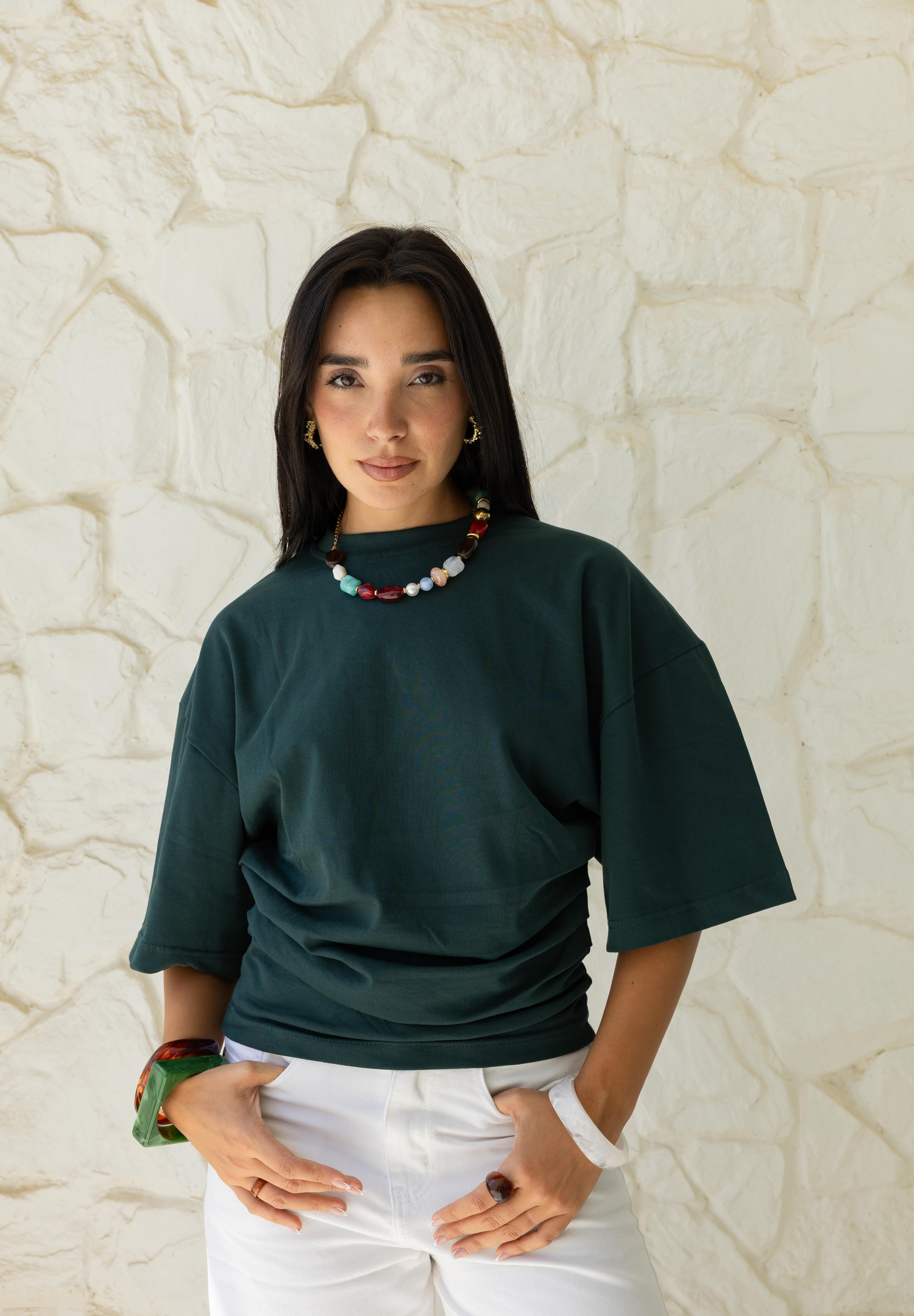 Hourglass Short Sleeve In Emerald Green