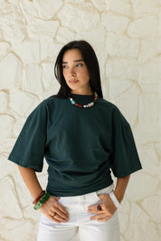 Hourglass Short Sleeve In Emerald Green