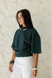Hourglass Short Sleeve In Emerald Green