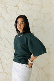 Hourglass Short Sleeve In Emerald Green