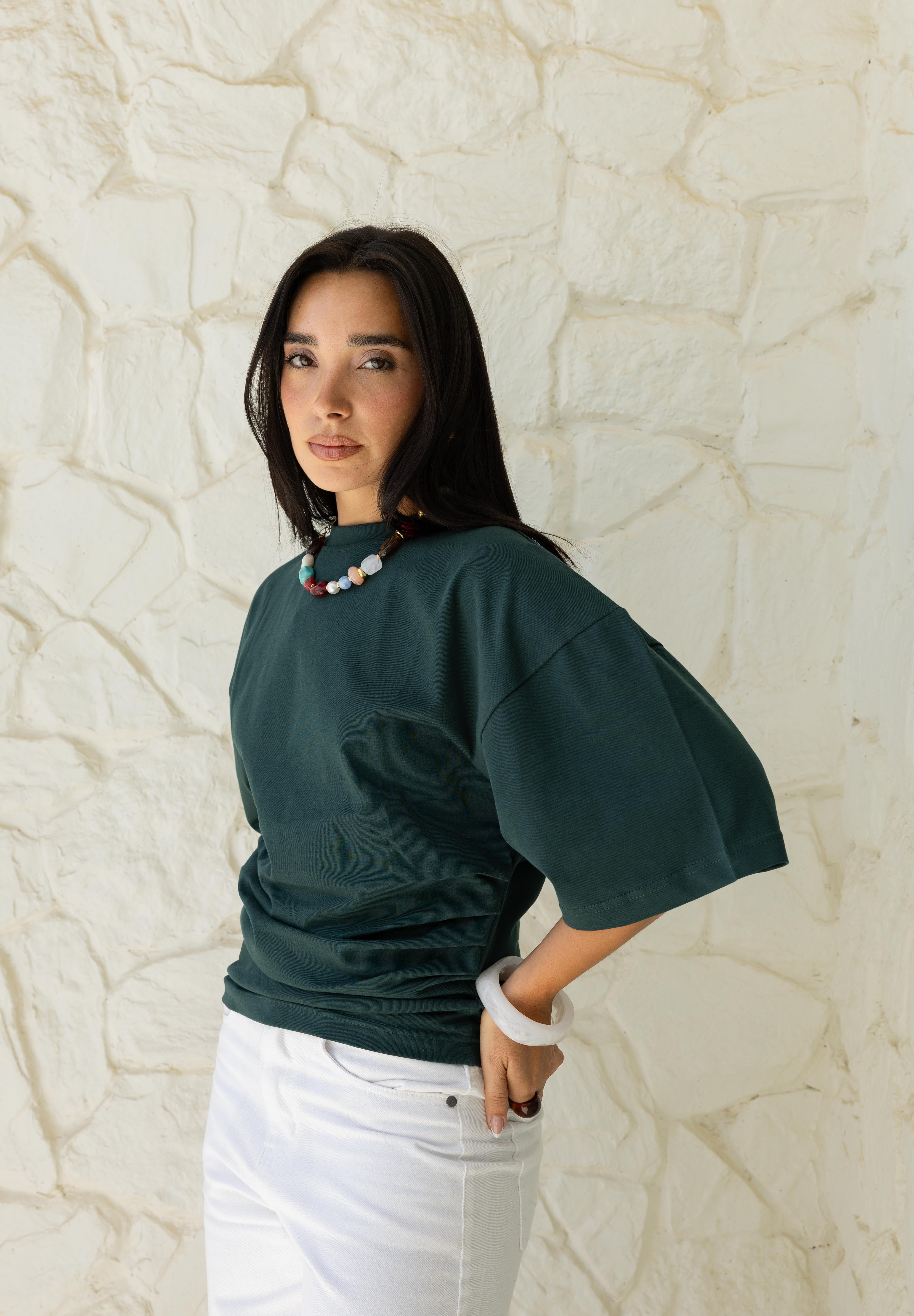 Hourglass Short Sleeve In Emerald Green