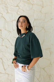 Hourglass Short Sleeve In Emerald Green