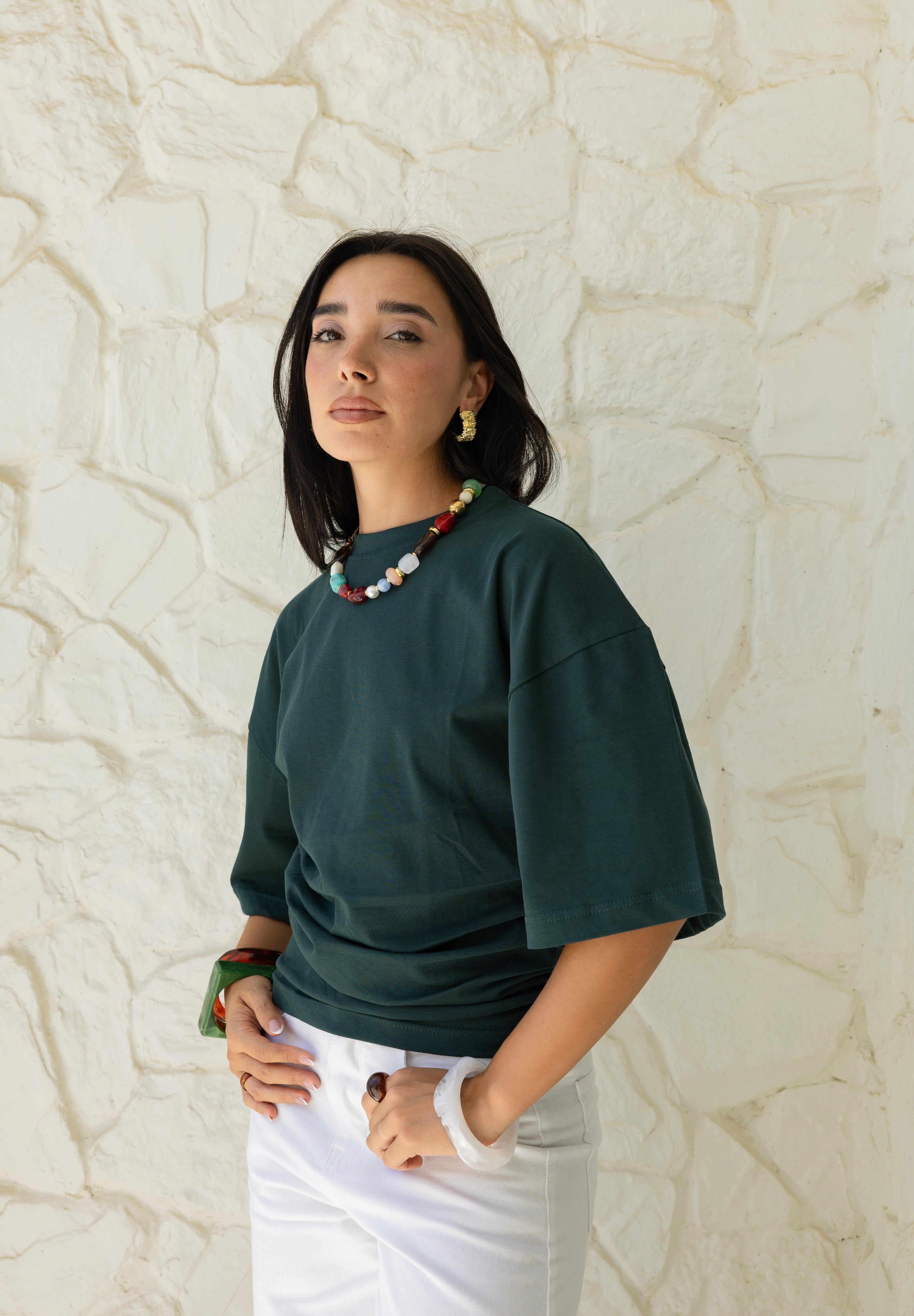 Hourglass Short Sleeve In Emerald Green