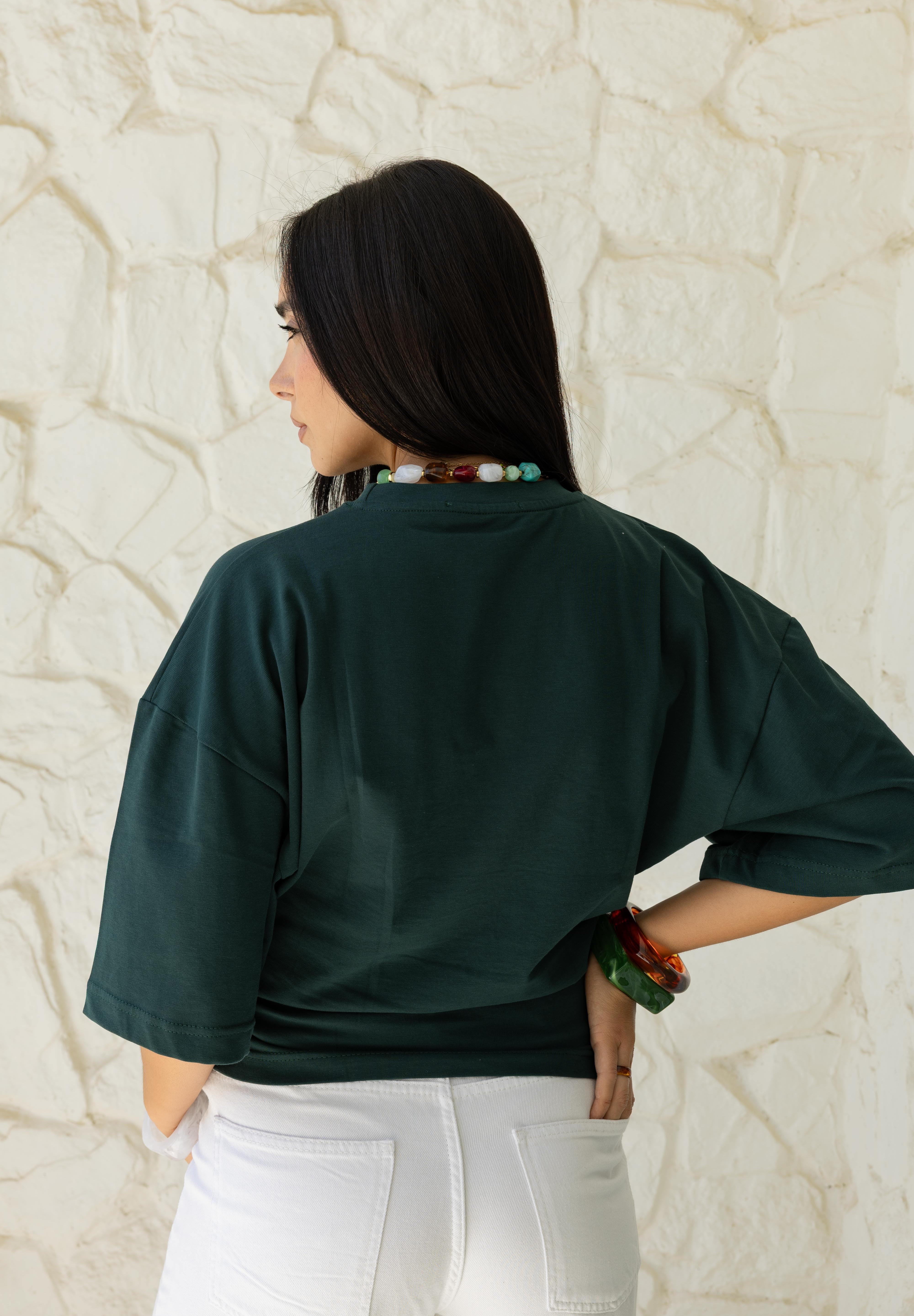 Hourglass Short Sleeve In Emerald Green