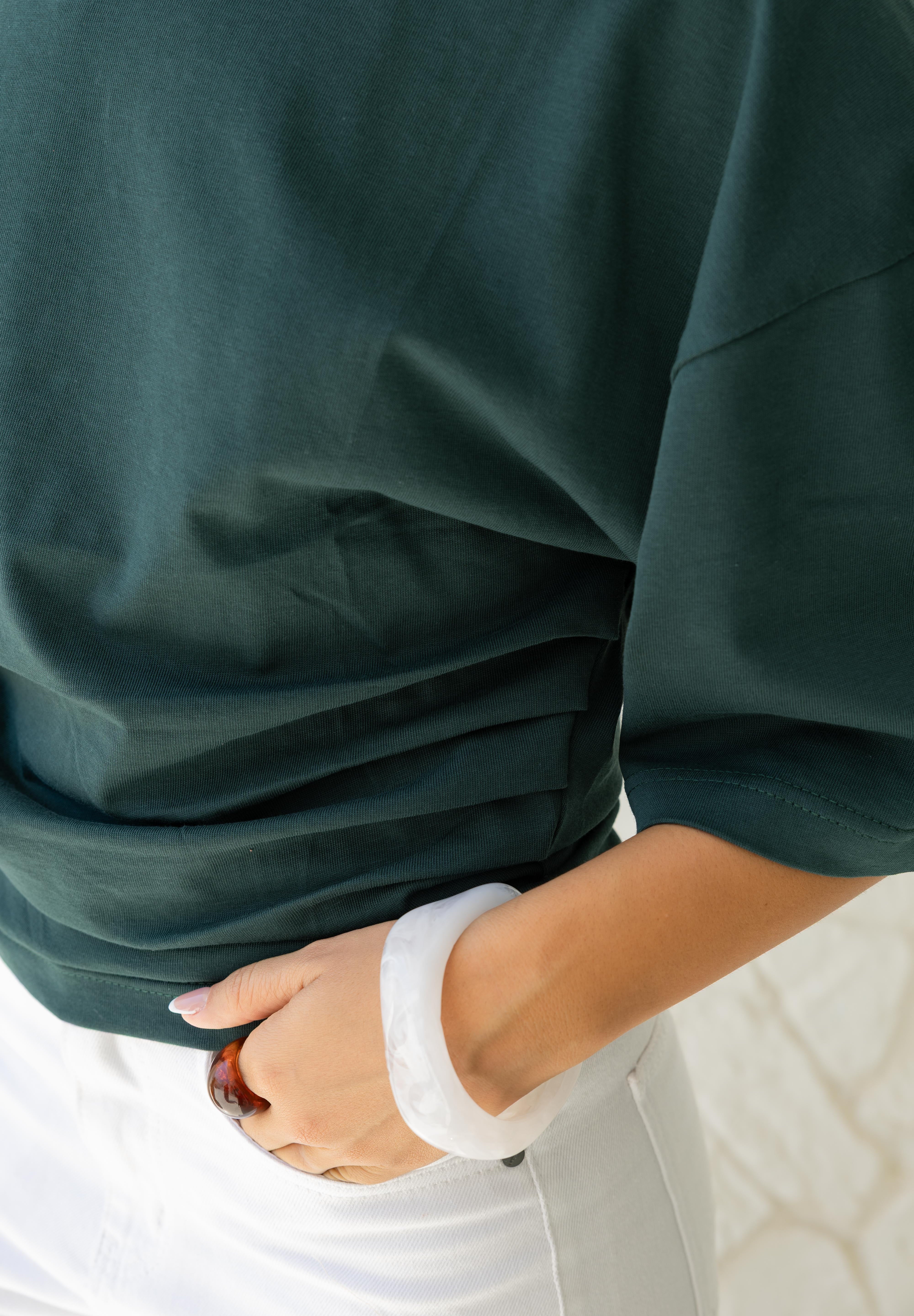 Hourglass Short Sleeve In Emerald Green