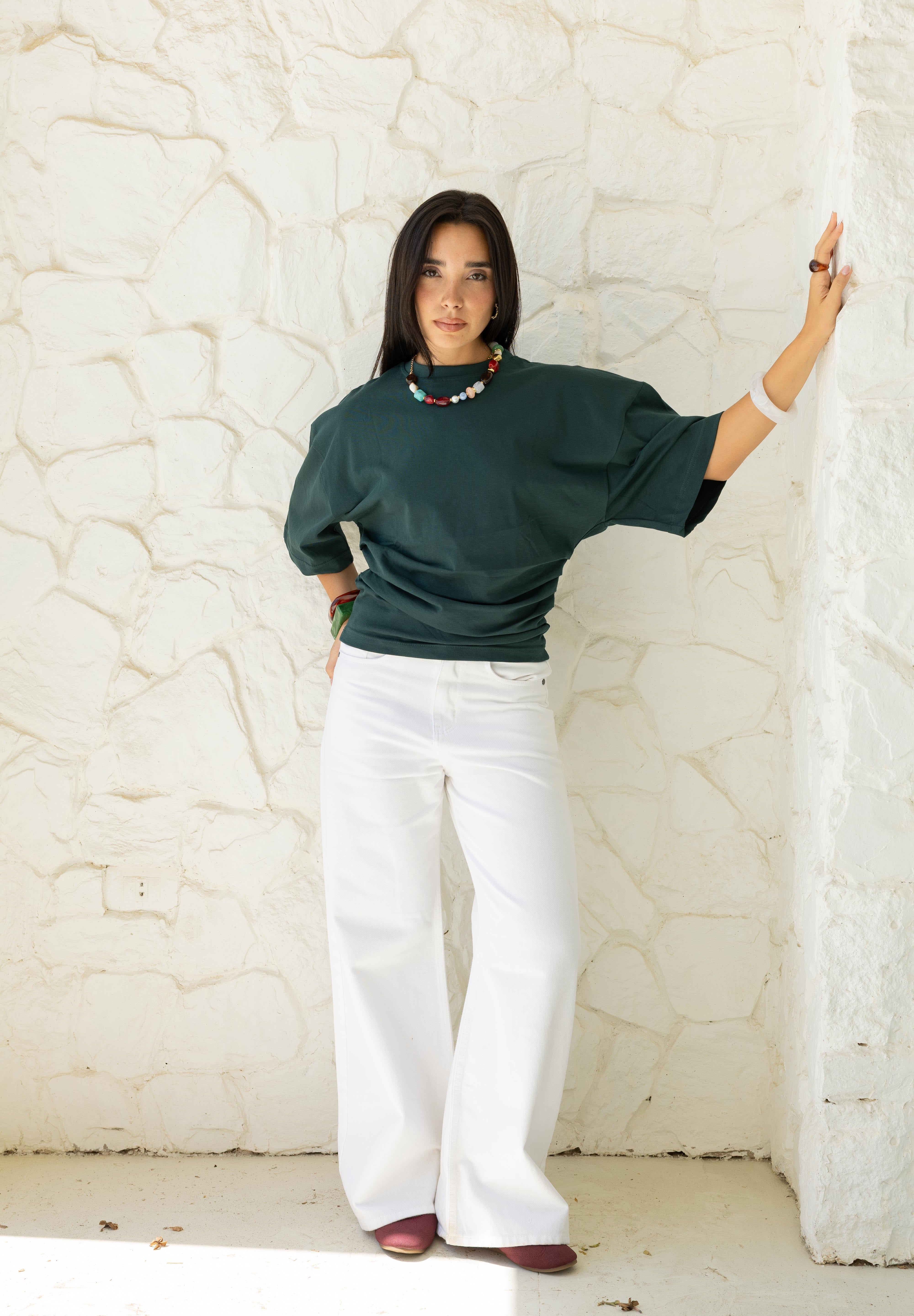 Hourglass Short Sleeve In Emerald Green