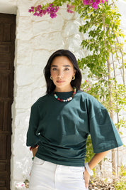 Hourglass Short Sleeve In Emerald Green