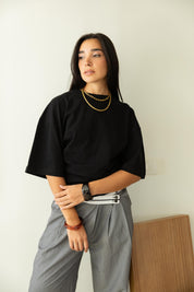 Hourglass Short Sleeve In Black