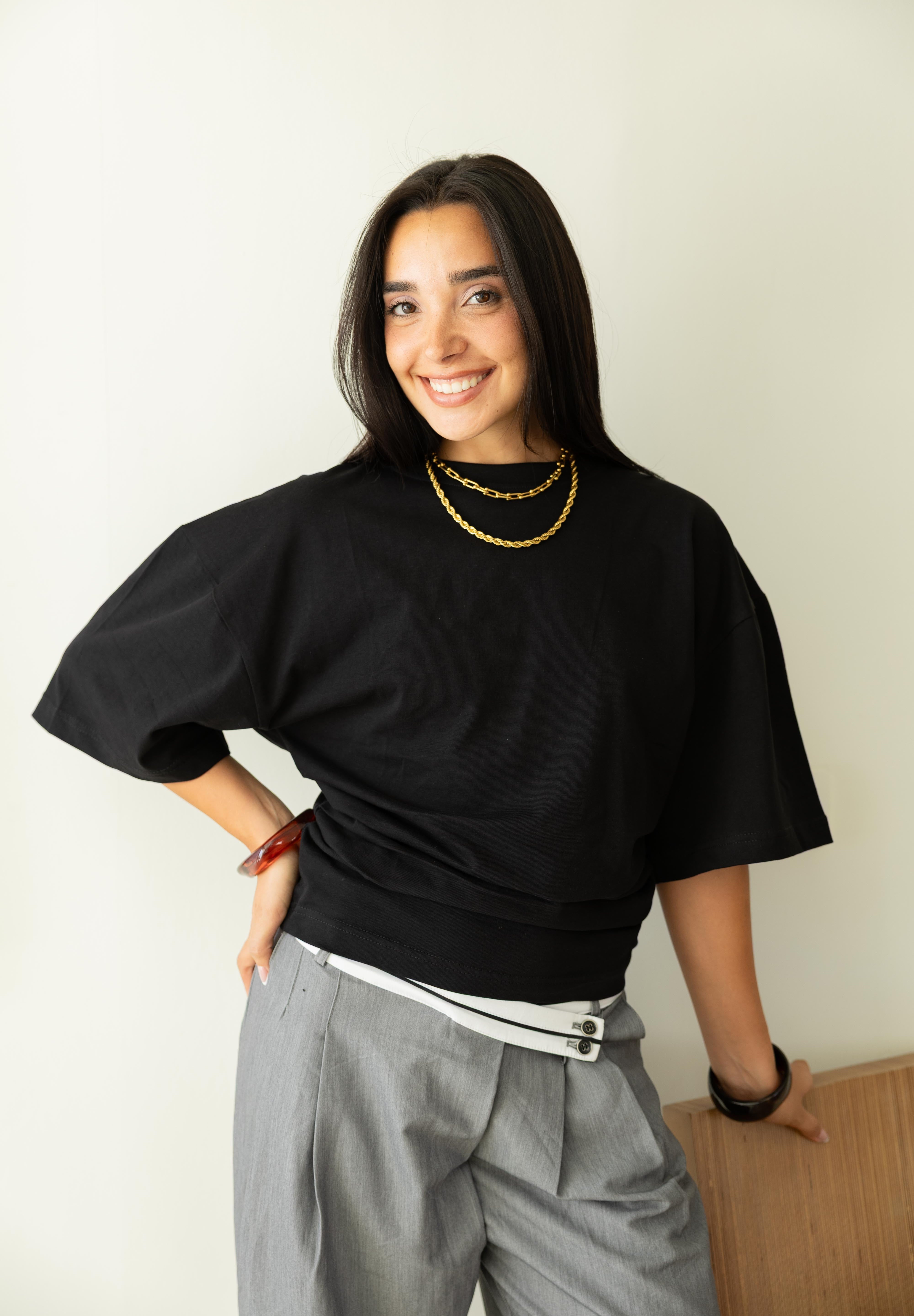 Hourglass Short Sleeve In Black