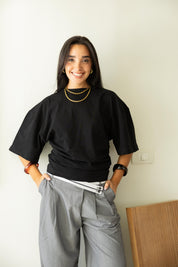 Hourglass Short Sleeve In Black