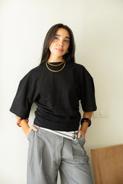 Hourglass Short Sleeve In Black