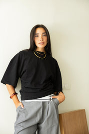 Hourglass Short Sleeve In Black