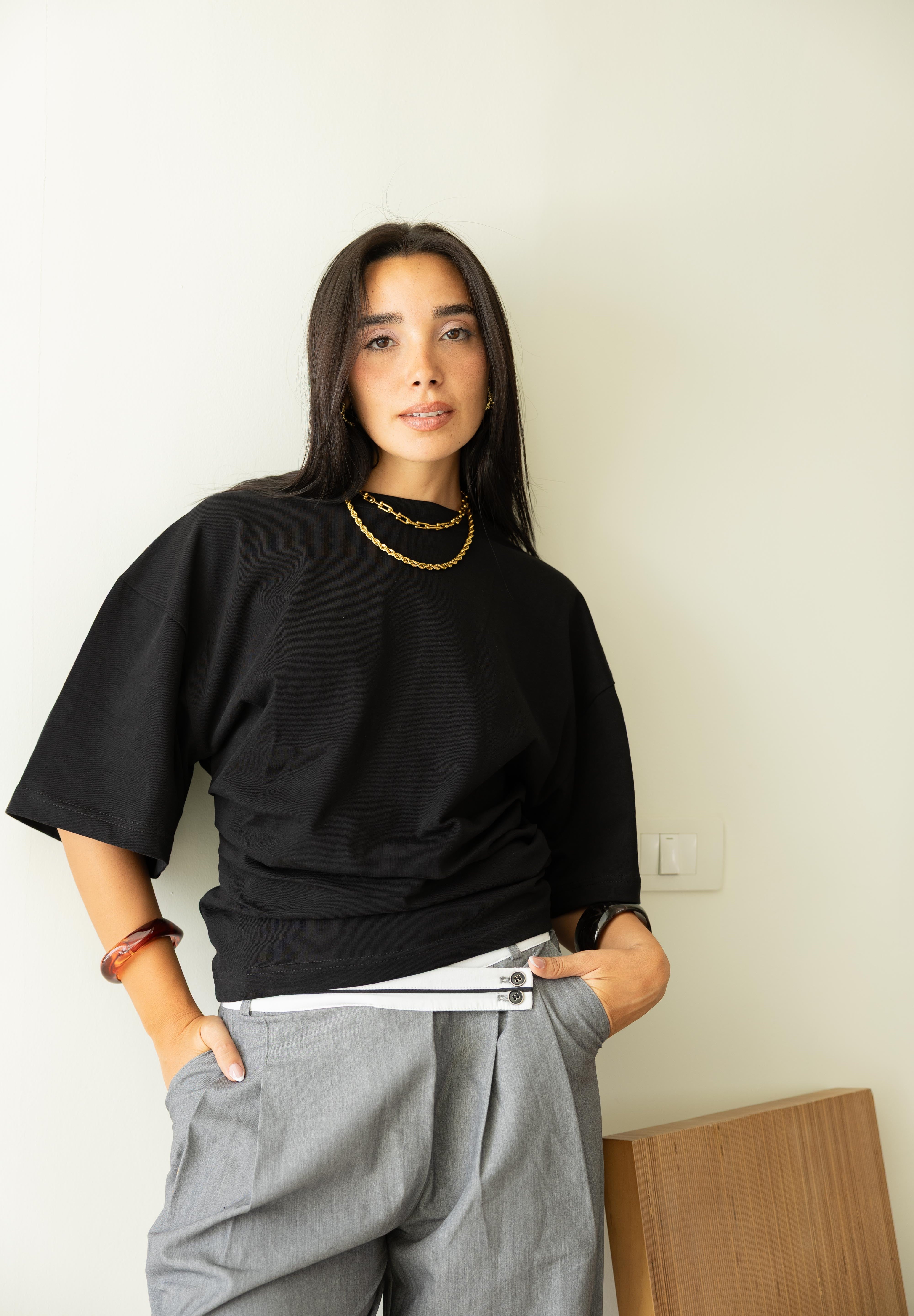 Hourglass Short Sleeve In Black