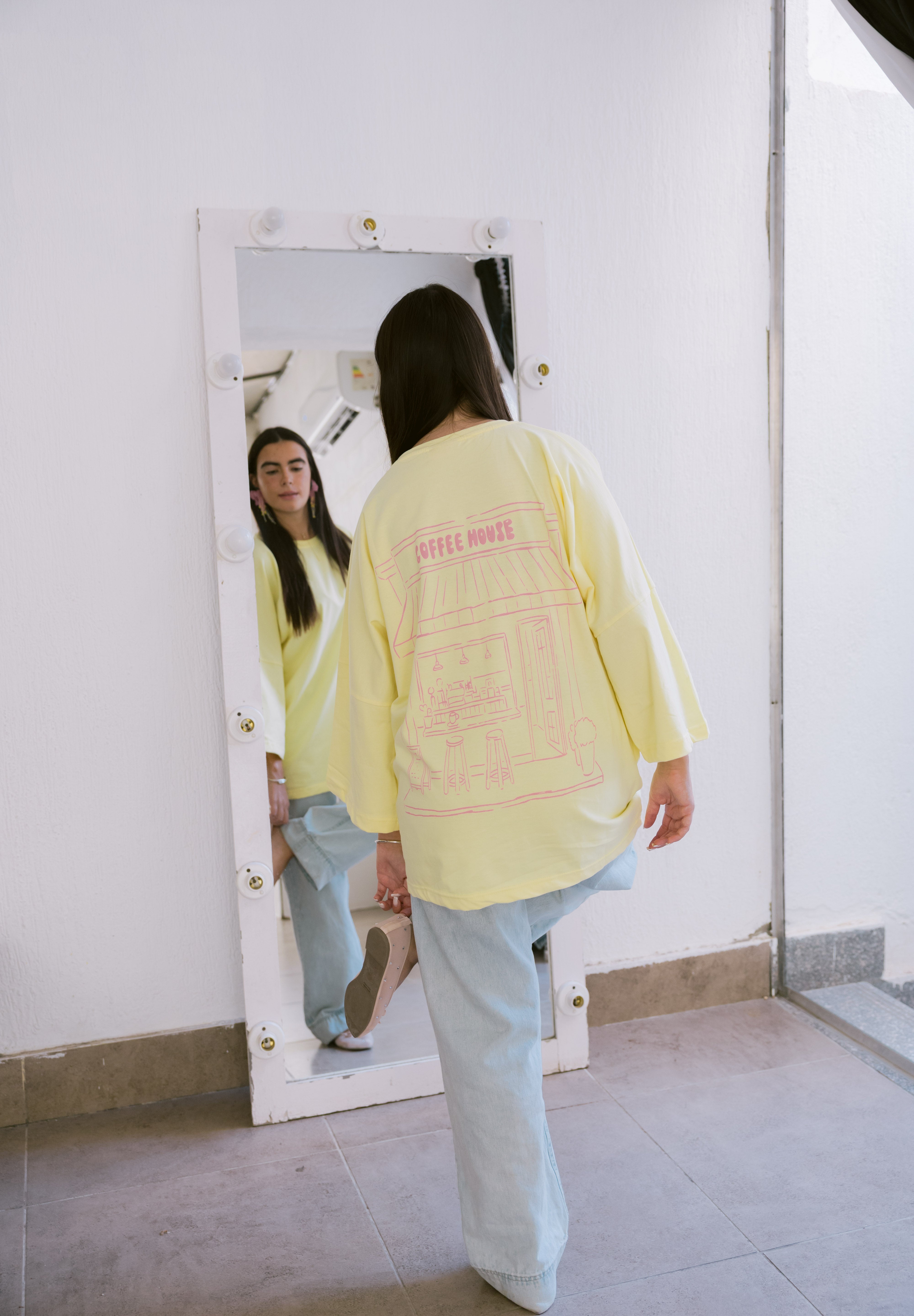 Coffee House Tee In Butter Yellow