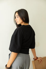 Hourglass Short Sleeve In Black