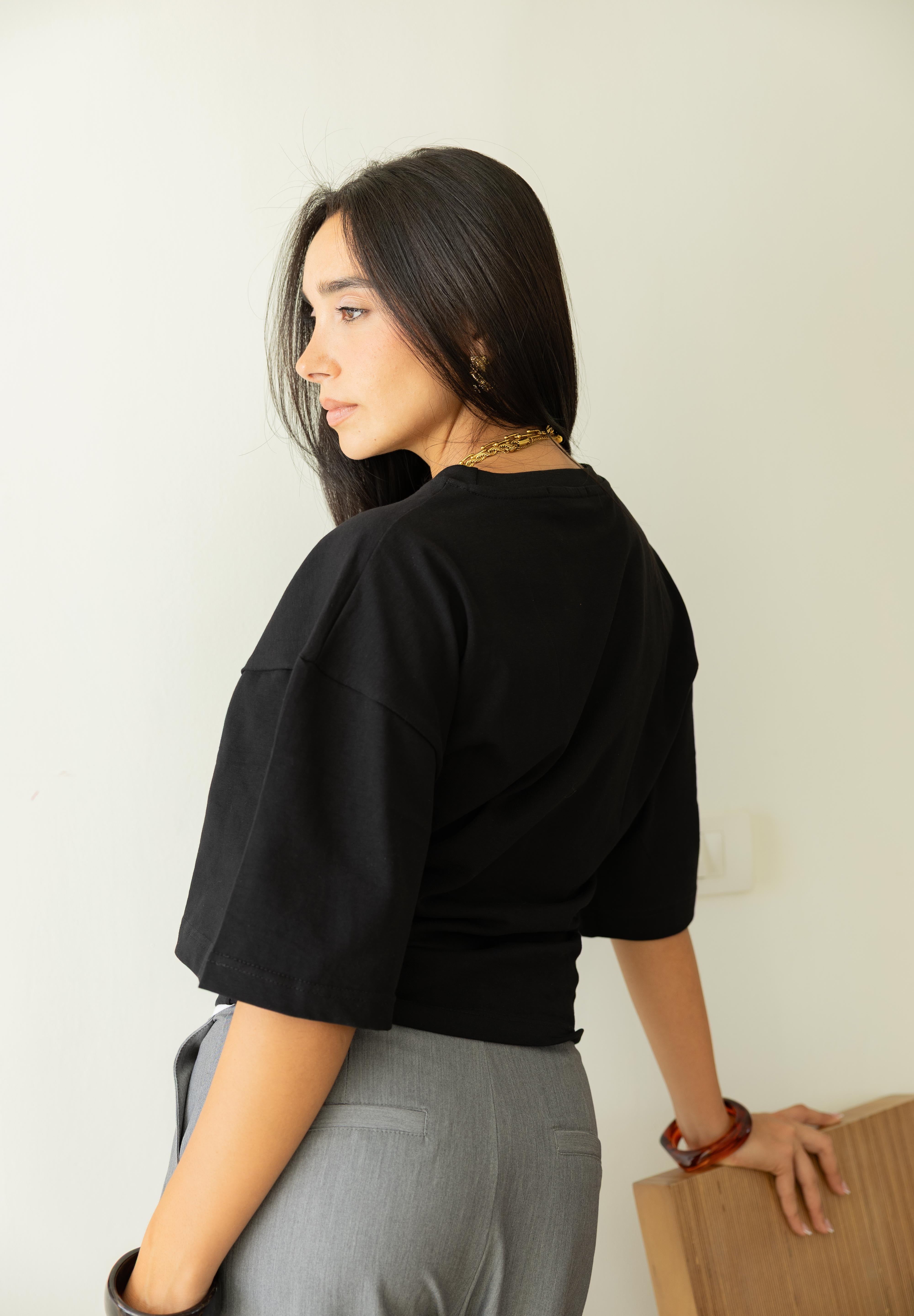 Hourglass Short Sleeve In Black