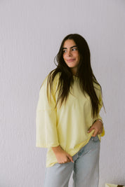 Coffee House Tee In Butter Yellow