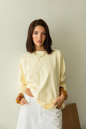 Coffee House Tee In Butter Yellow