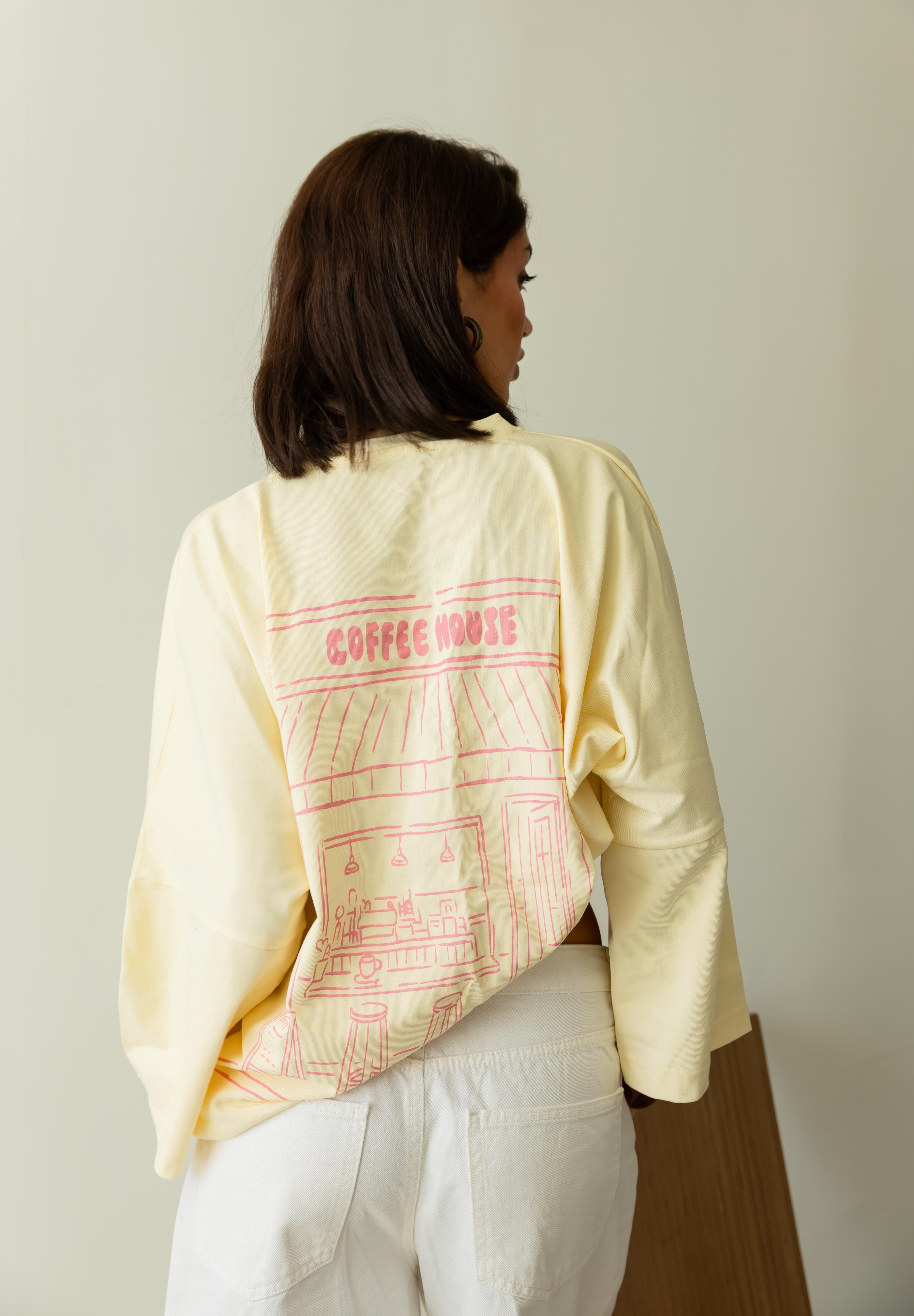 Coffee House Tee In Butter Yellow