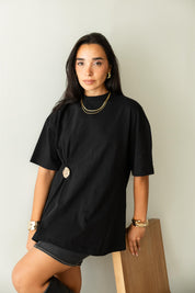 Brooch Blouse In Black