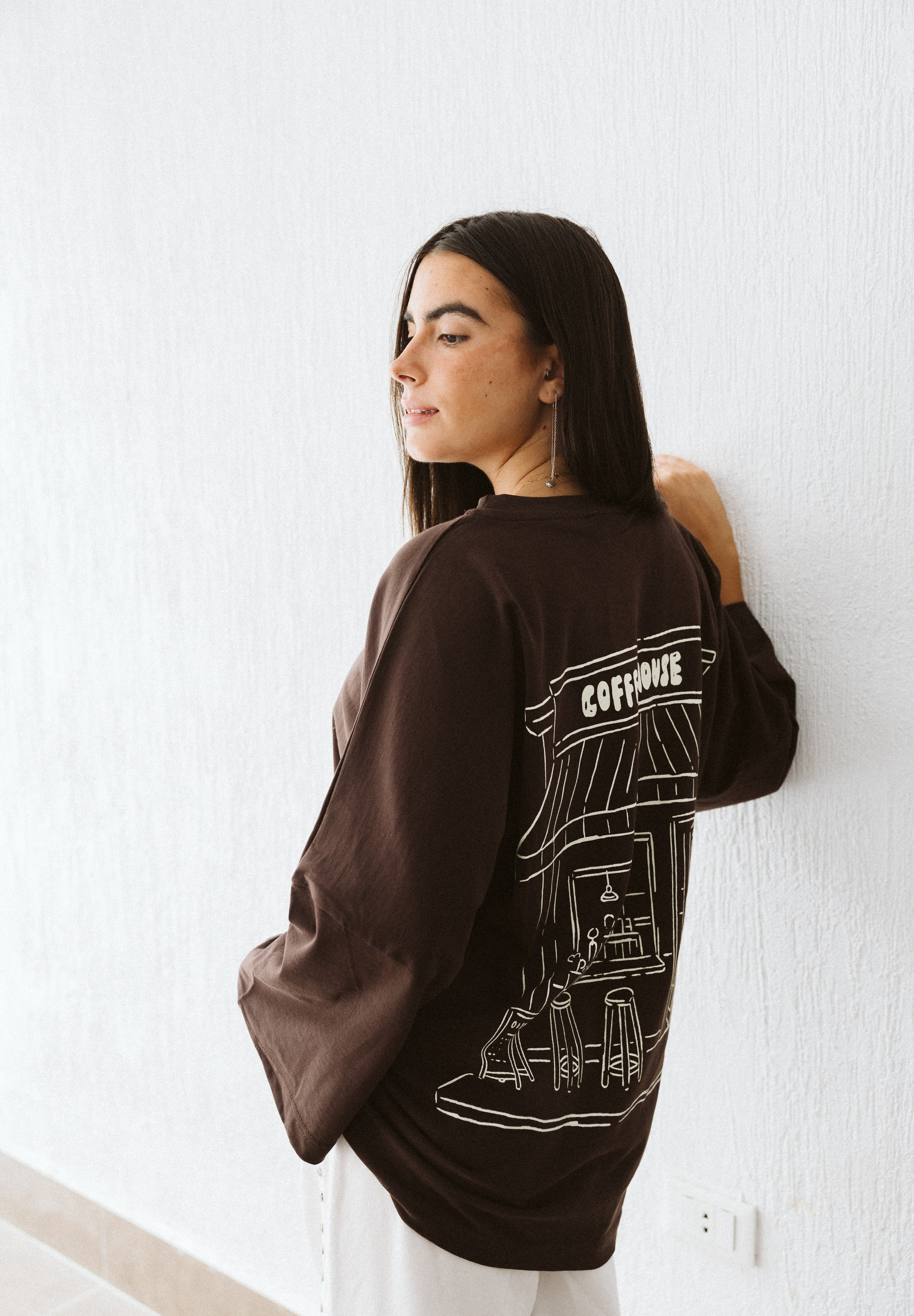 Coffee House Tee In Brown