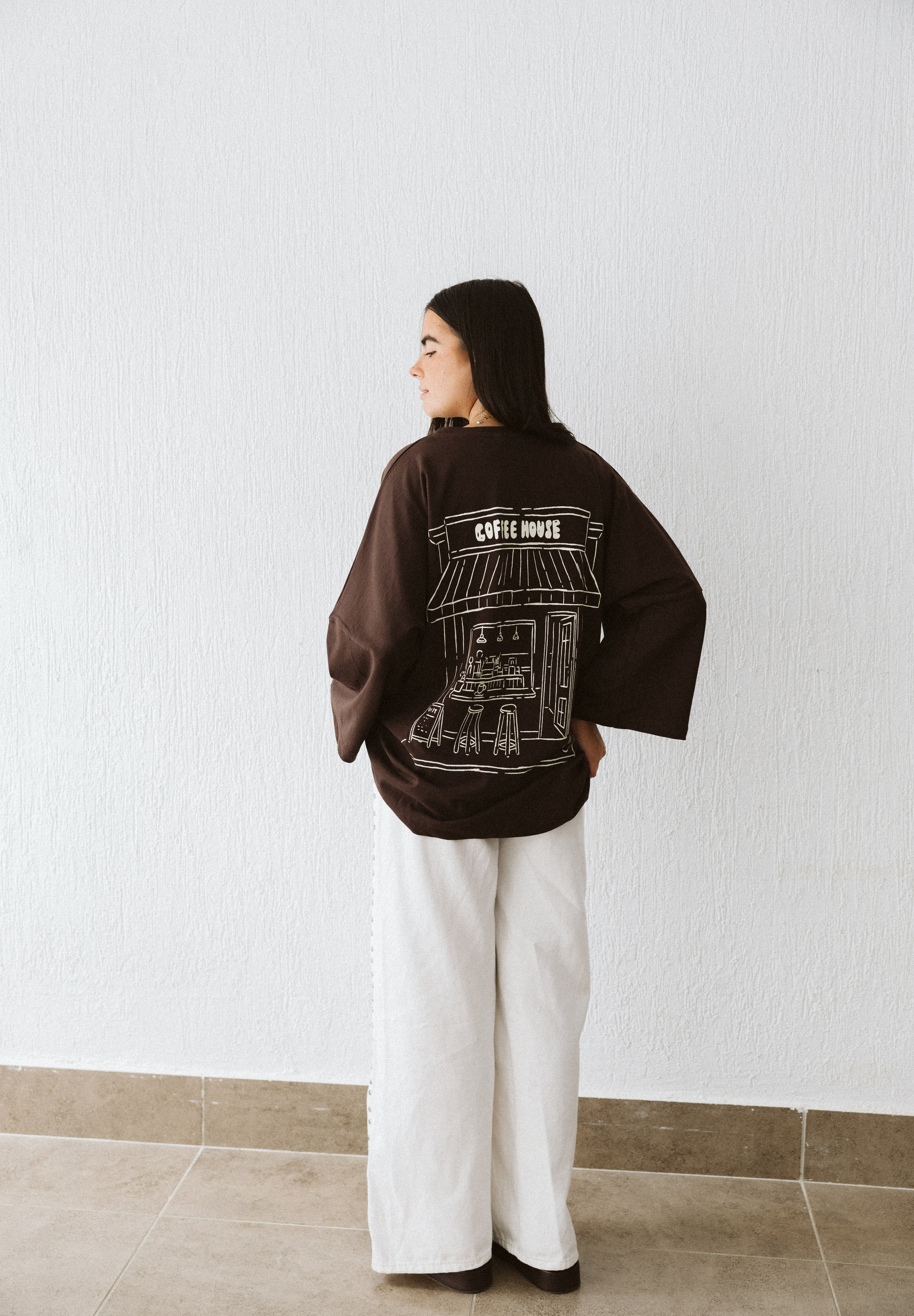 Coffee House Tee In Brown